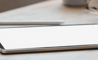 photo of an ipad on top of desk