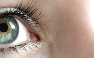 close up photo of two eyes looking upwards