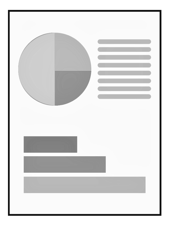 image of two charts outlined by a black line