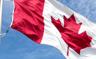 Image is of the Canadian Flag