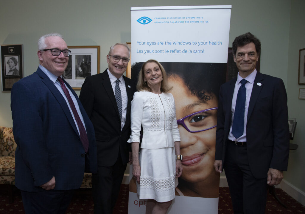 Image is of left to right are: Doug Earle, President & CEO FBC, Dr. Harry Bohnsack, President CAO, Carol Lithwick,and Francois Couillard, CEO CAO