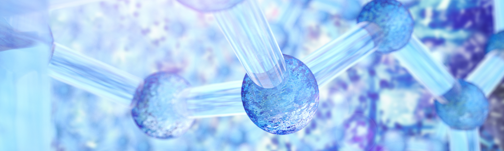 close-up of a DNA strand