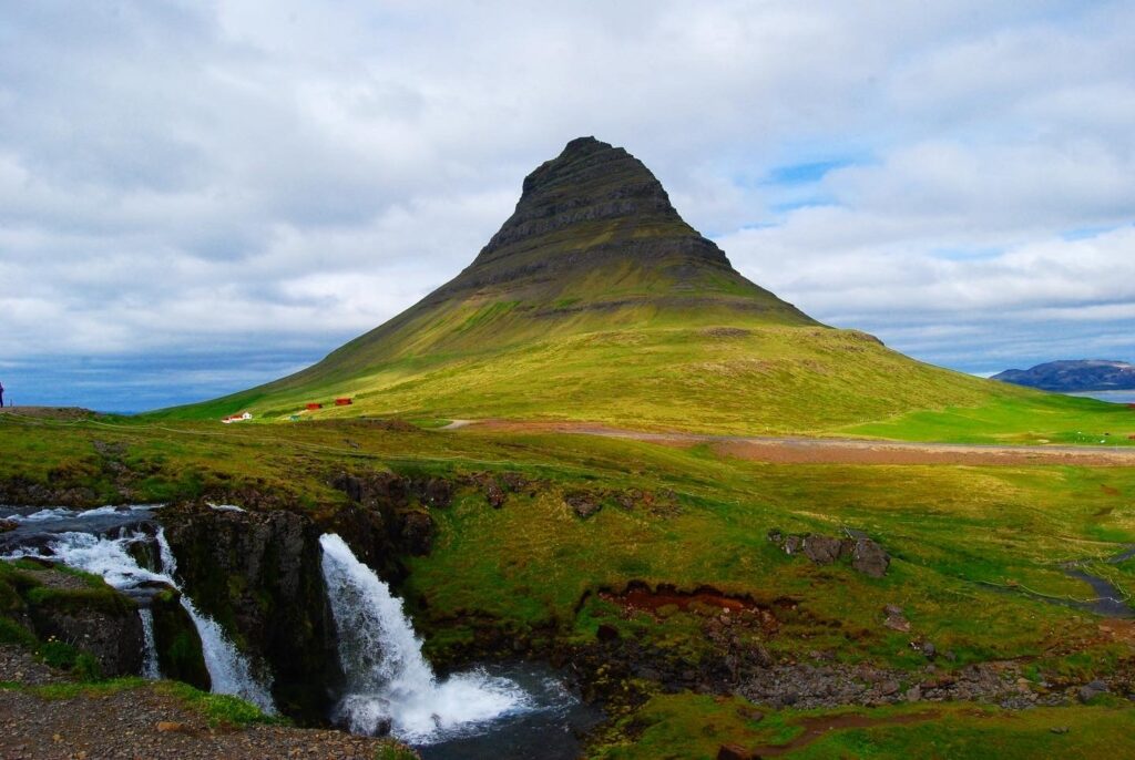Image is of mount Kirkjufell, Iceland.
