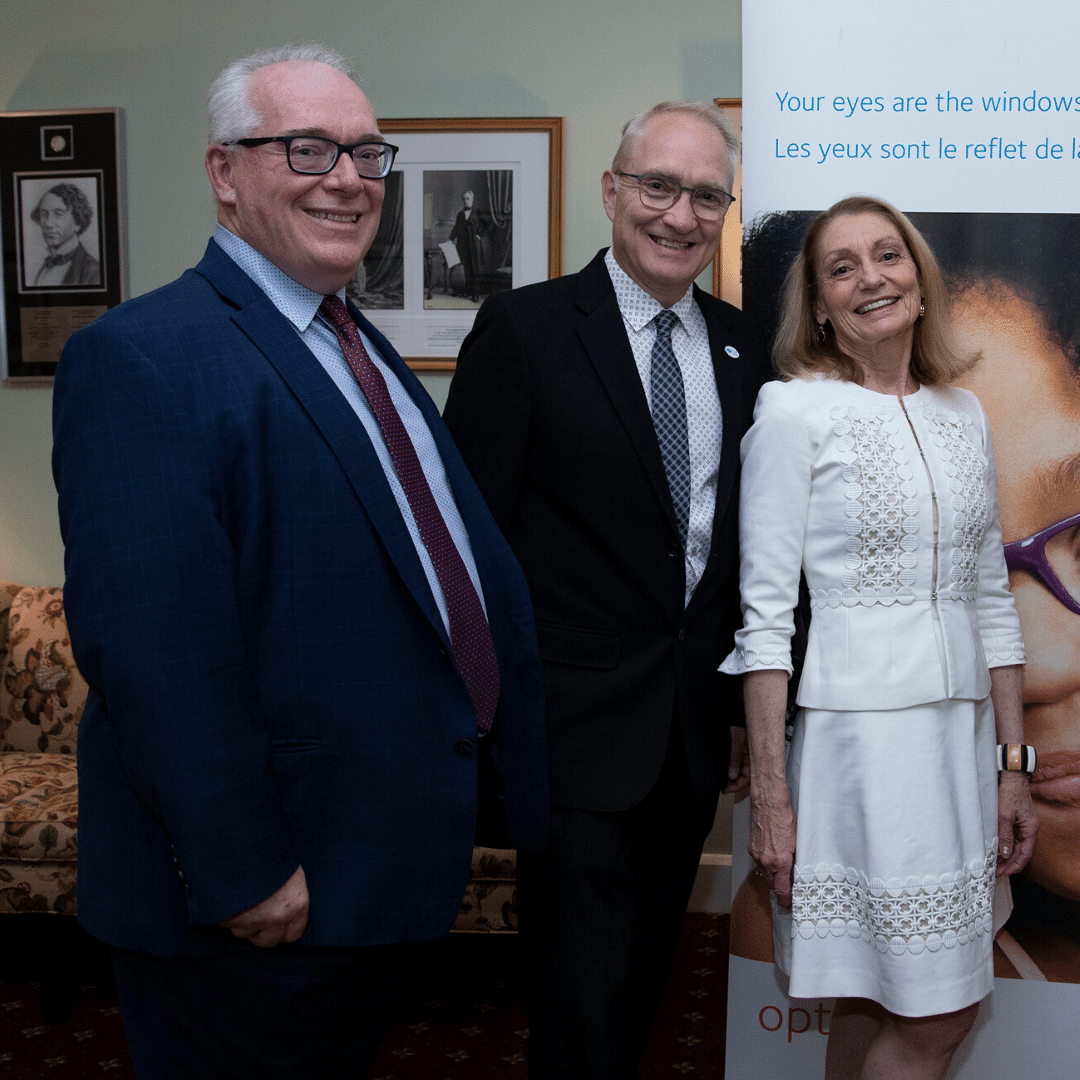 Image is of Doug and guests attending an the Canadian Association of Optometrists Event