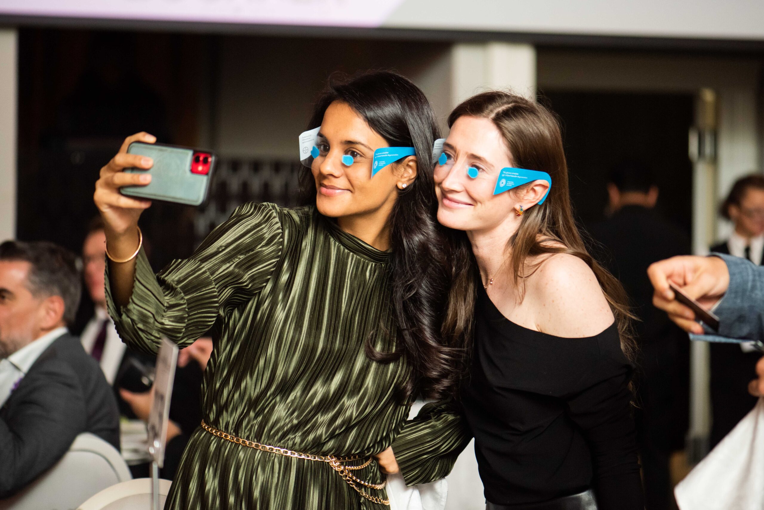 Image is of Comic Vision event attendees posing for a selfie.