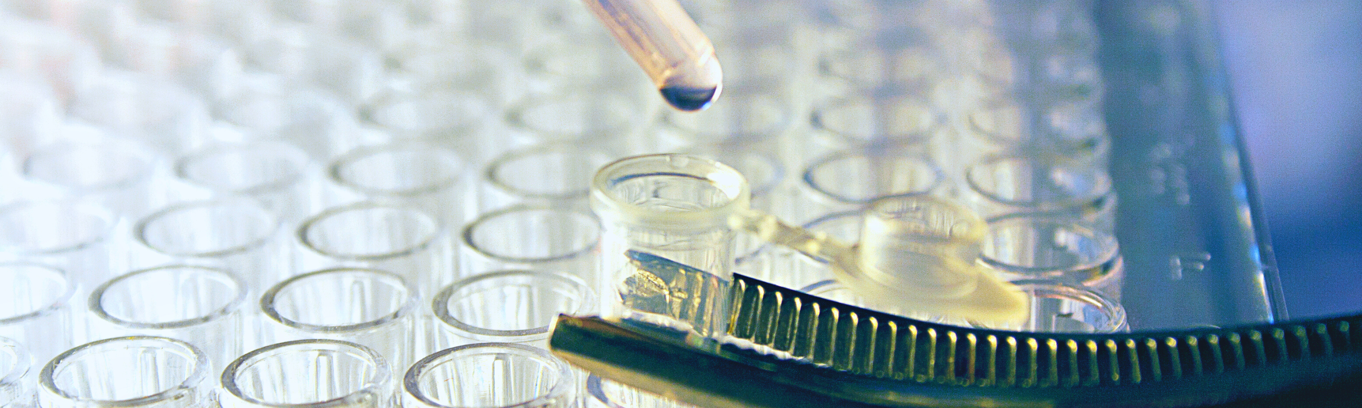 Image is of medical viles with liquid being transferred between them.