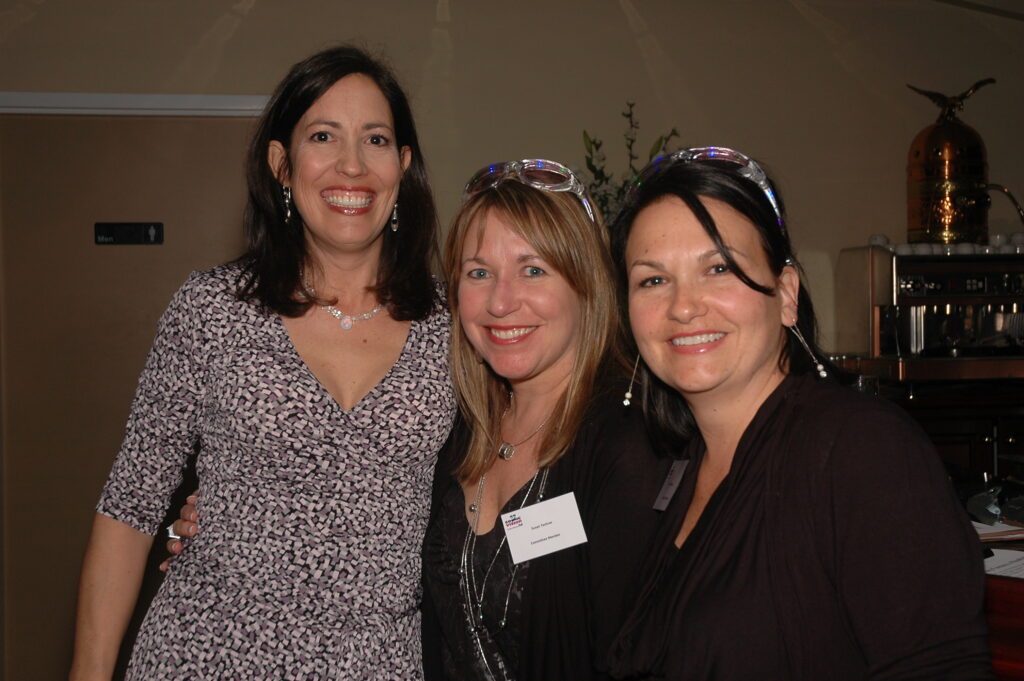 Image from left to right is Anne Morisson, Susan Techner, and their Gabrielle during a Fighting Blindness Canada event.