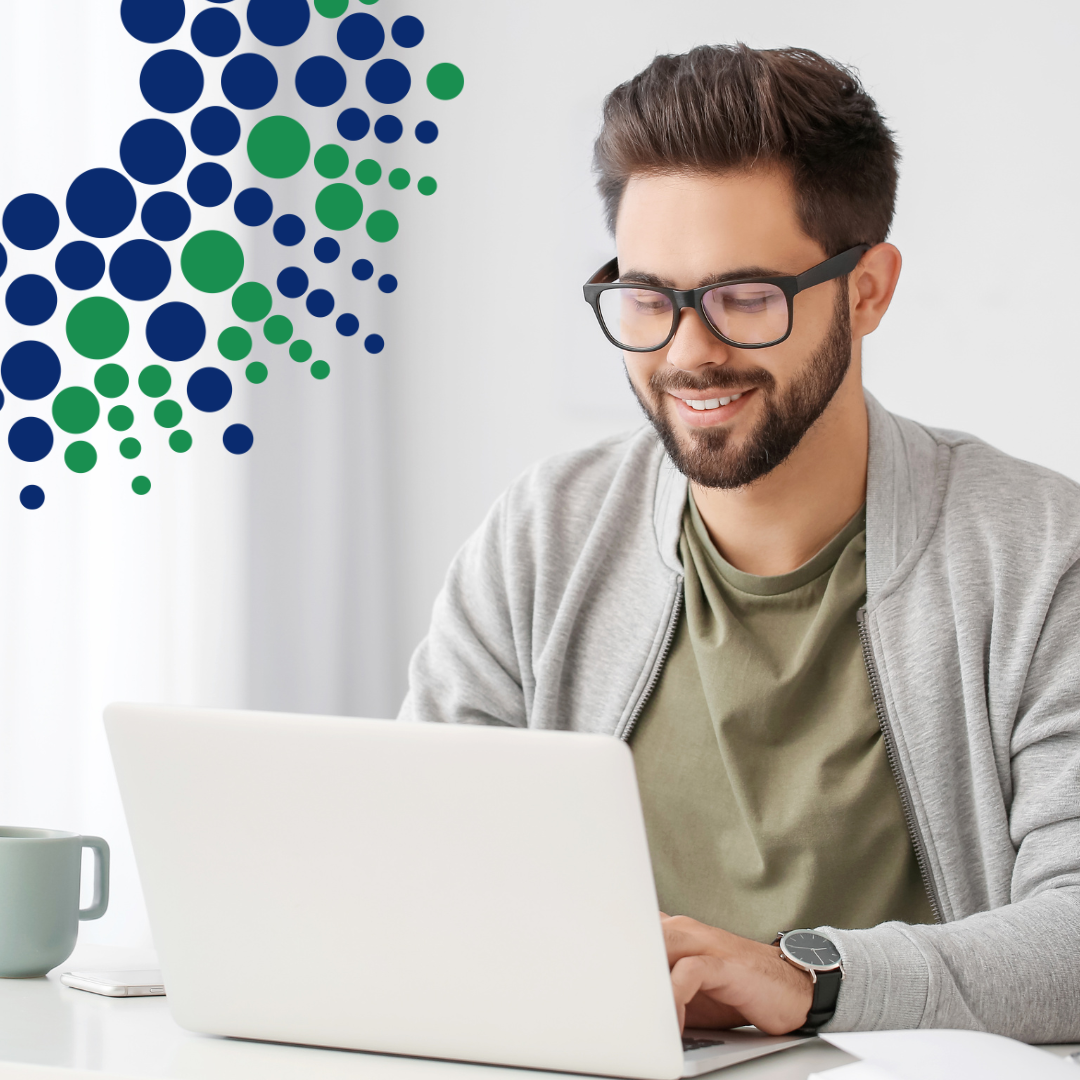 Young man at laptop