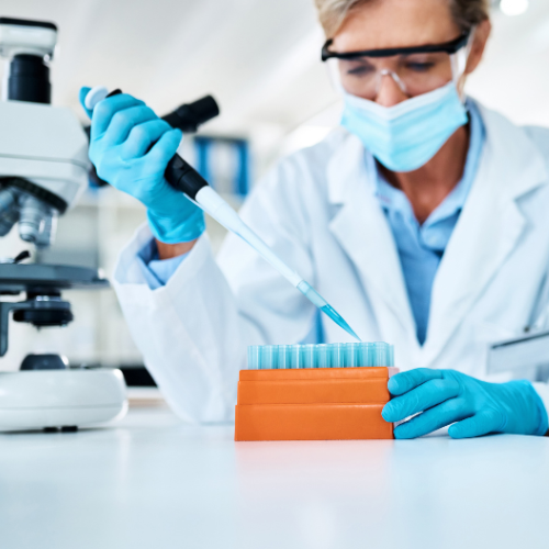 Person working in a lab