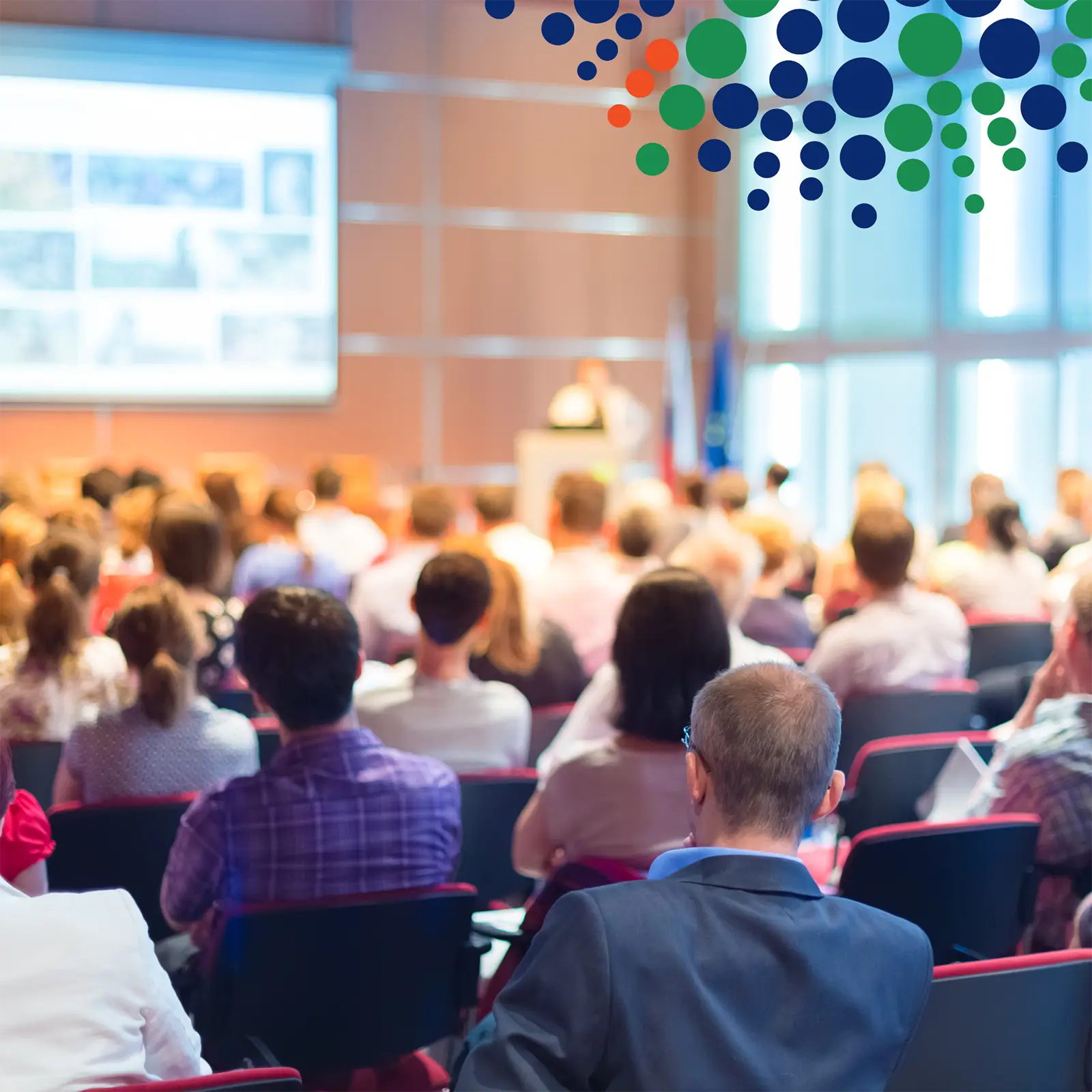 people sitting during a presentation
