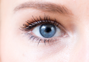 A close up of an eye