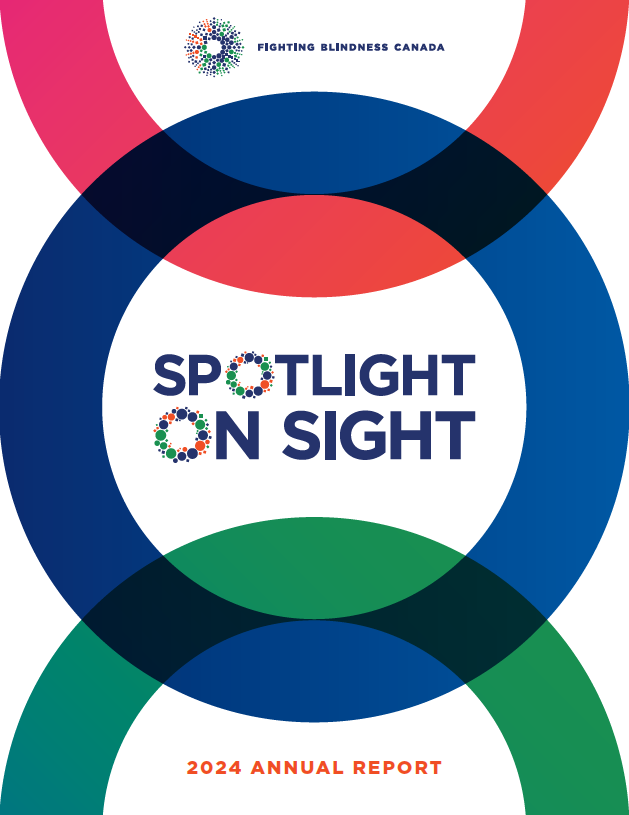 Impact Report front cover: Spotlight on Sight | 2024 Impact Report | FBC logo