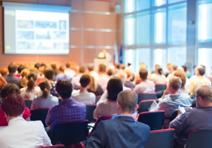 people at a conference