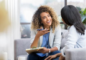 Young people talking