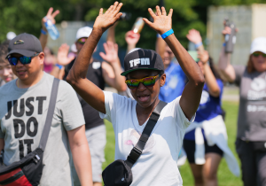 People at a MOVE FOR SIGHT event