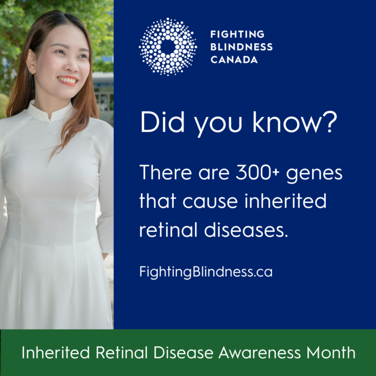 Did you know There are more than 300 genes that cause inherited retinal diseases. | FightingBlindness.ca