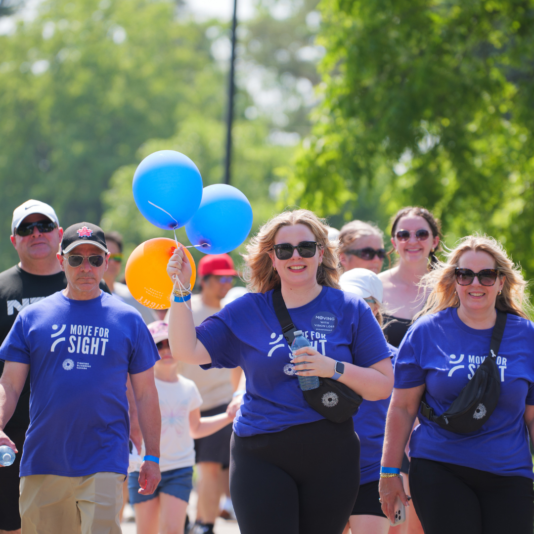 MOVE FOR SIGHT participants walking