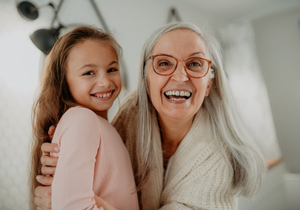Grandmother and granddaughter